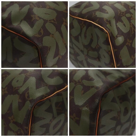 LOUIS VUITTON Monogram graffiti Keepall 50 Boston Bag Khaki M92196 Auth EC602AV - Picture 16 of 16